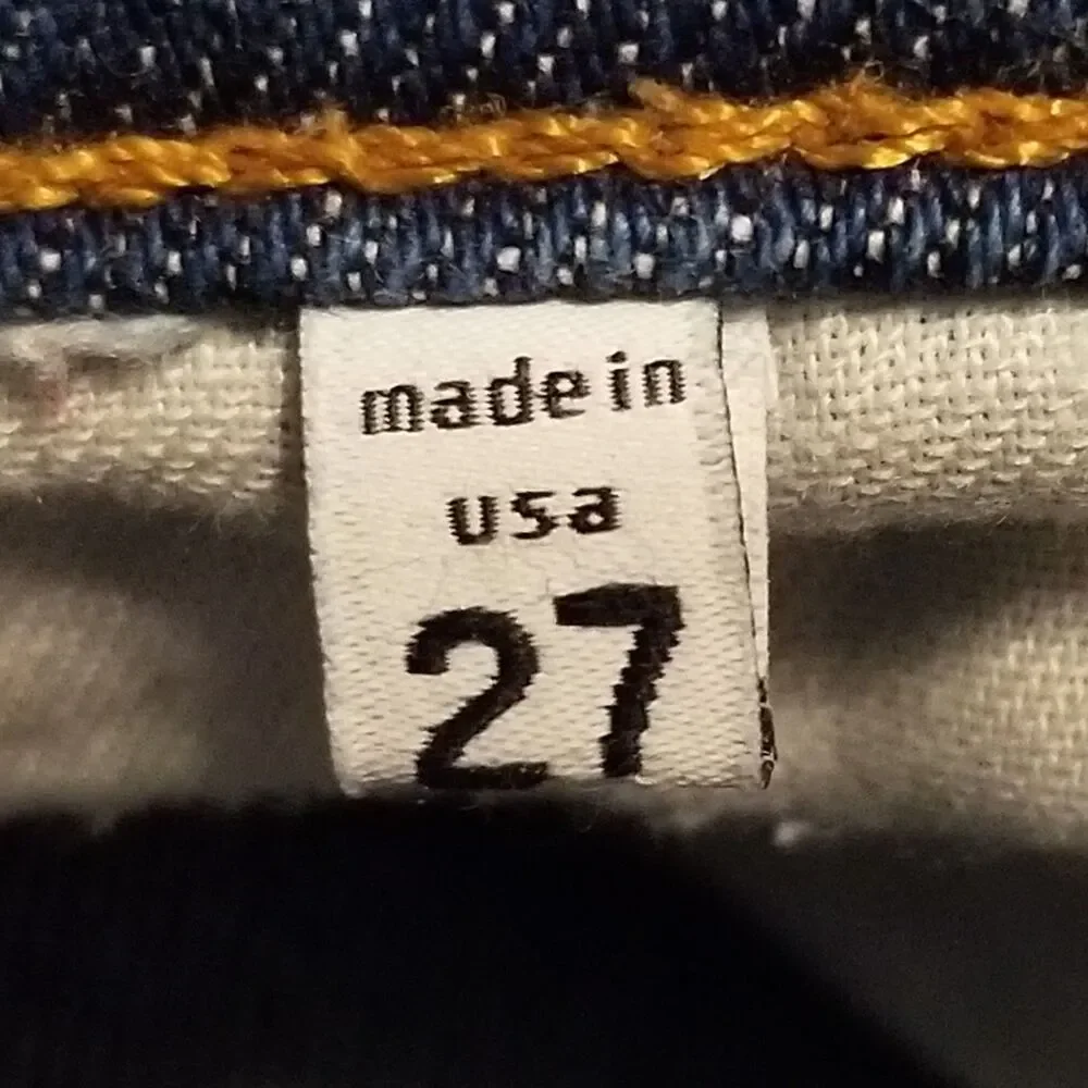 Askk NY Jeans Women Size 27 Straight Leg Stretch Denim Button Fly USA (30x27.5)
